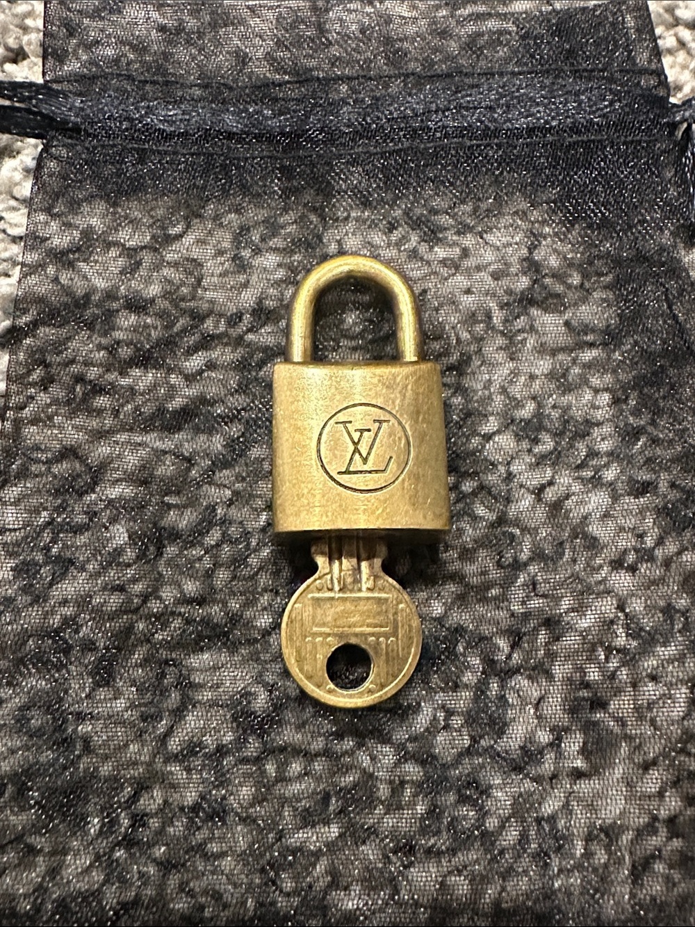 Vintage Louis Vuitton Brass Padlock and Key #222